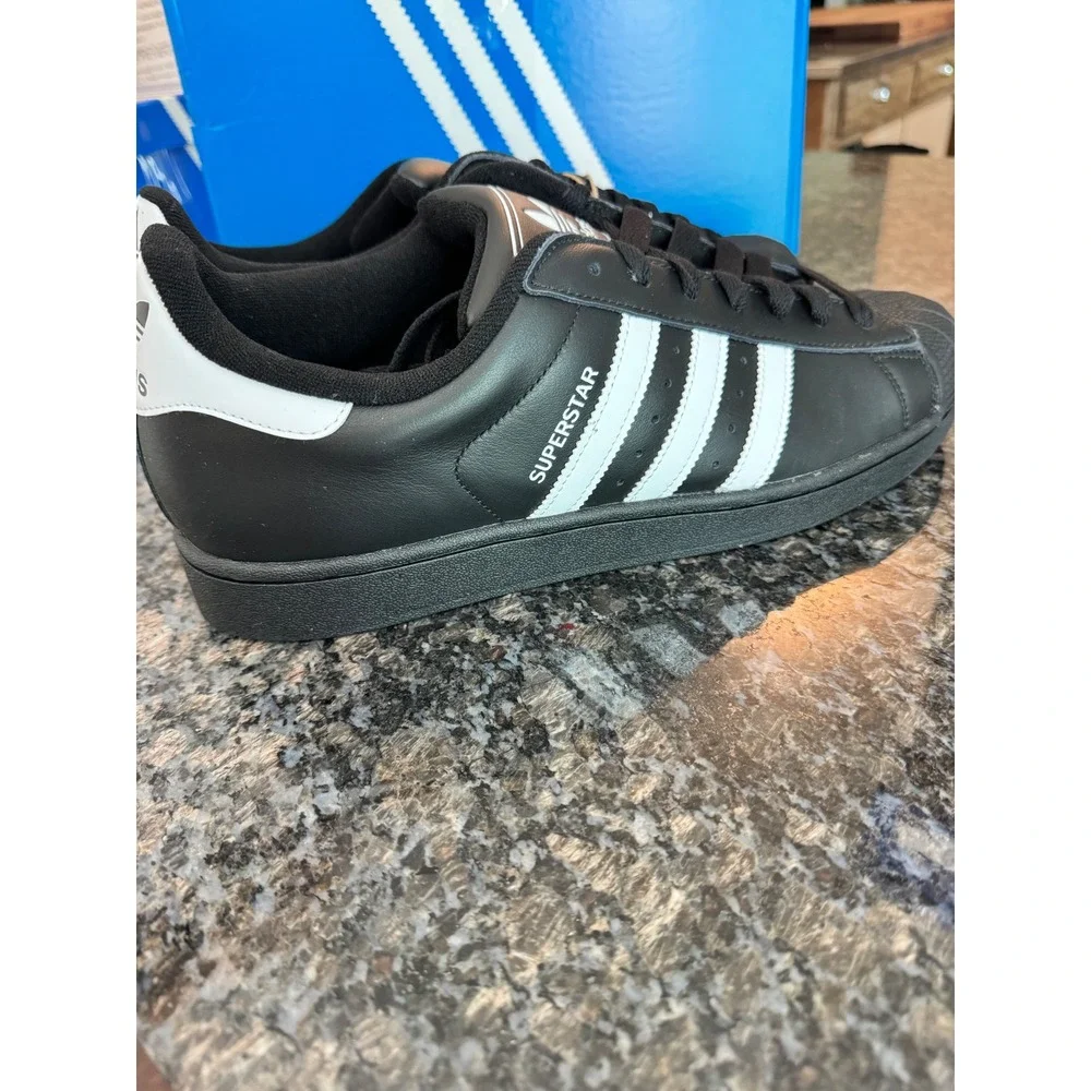 Adidas Superstar II Black White Men 12 Women 13 Sneakers JI0079 Shell Toe Shoes